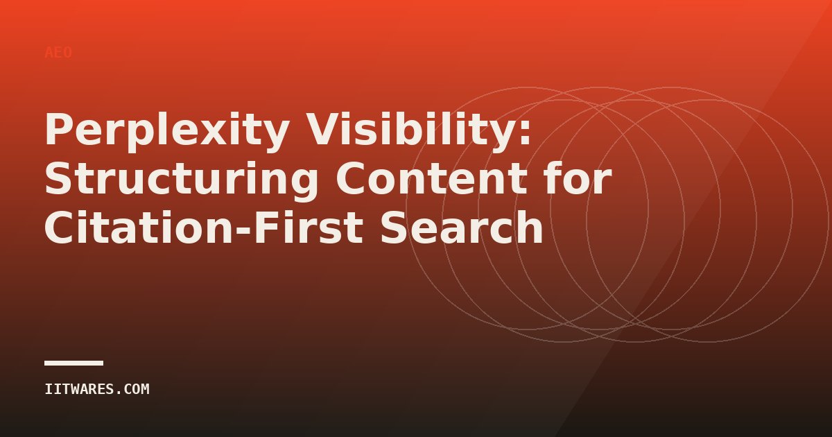 Perplexity Visibility: Structuring Content for Citation-First Search